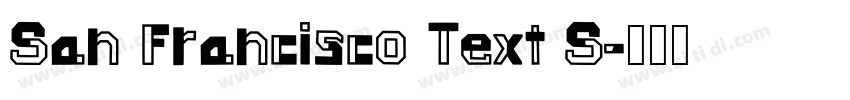 San Francisco Text S字体转换